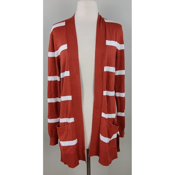Love Ellie Women's Striped Open Front Pocket Cardigan Size S - Picture 1 of 4